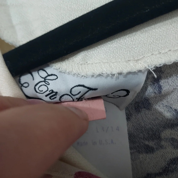 Vintage En Focus Cream Floral Sleeveless Maxi Dress in Size 13/14 - Picture 6 of 13